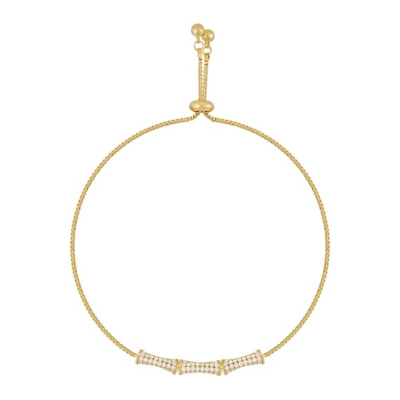 Bamboo shaped adjustable luxury bracelet - Picture 4 of 5